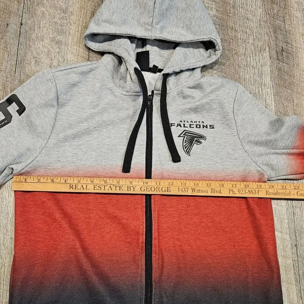 Atlanta Falcons NFL Team Apparel  Youth Kids Size Large Full Front Zip Pockets
